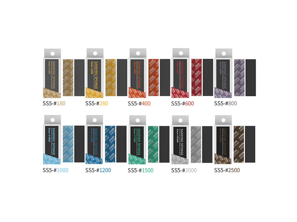 Шлифовальная губка 5 мм, зернистость 1200, 5 шт