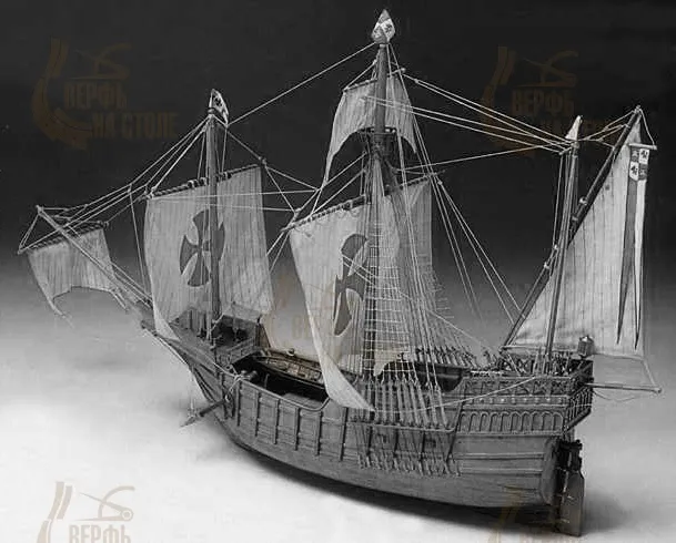 Чертеж корабля Santa Maria