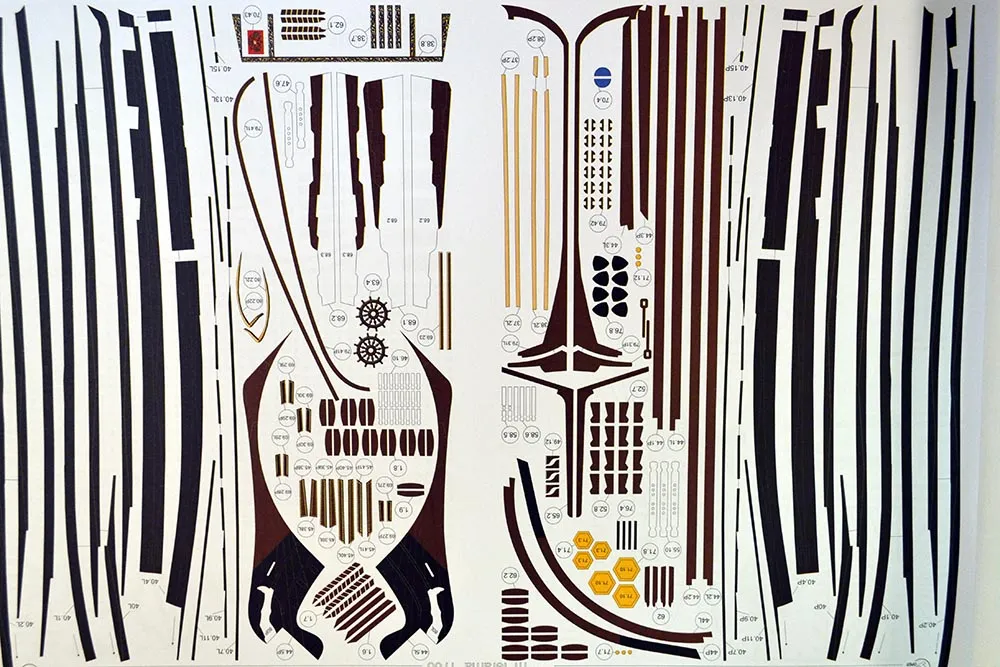 Модель из картона линейный корабль "Трёх Иерархов"