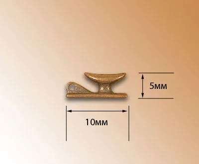 Киповая планка с отверстием, металл, 10 мм, 2 шт