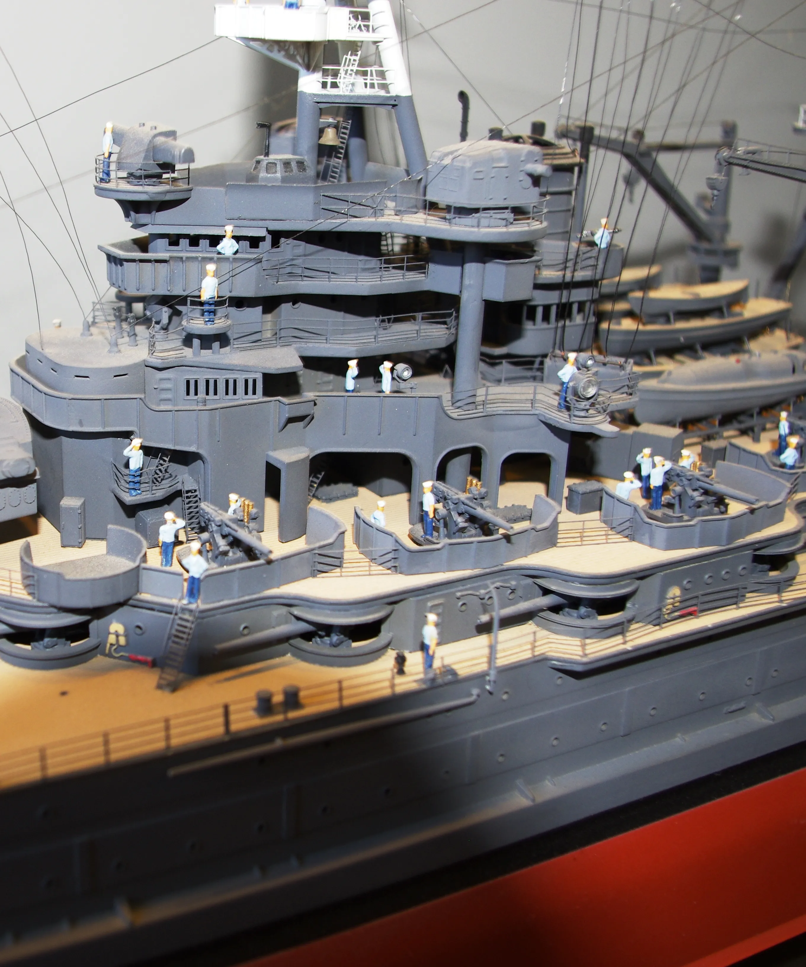 Модель корабля Линкор  ВВ-39  "АРИЗОНА"  декабрь 1941 г. - Верфь на Столе