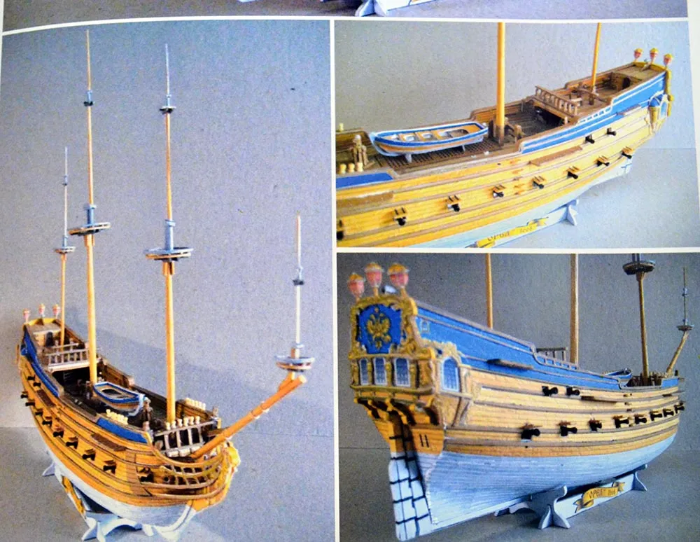 Модель из картона фрегат "Орёл"