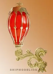 Кормовой фонарь, латунь и пластик, 40мм