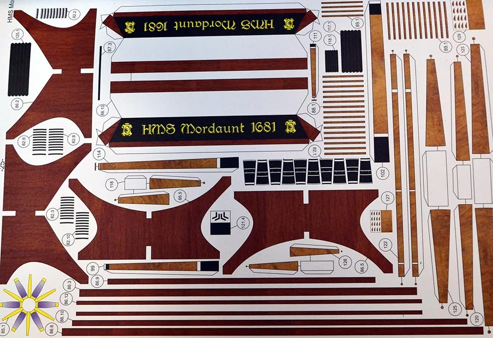Модель из бумаги фрегат "MORDAUNT"