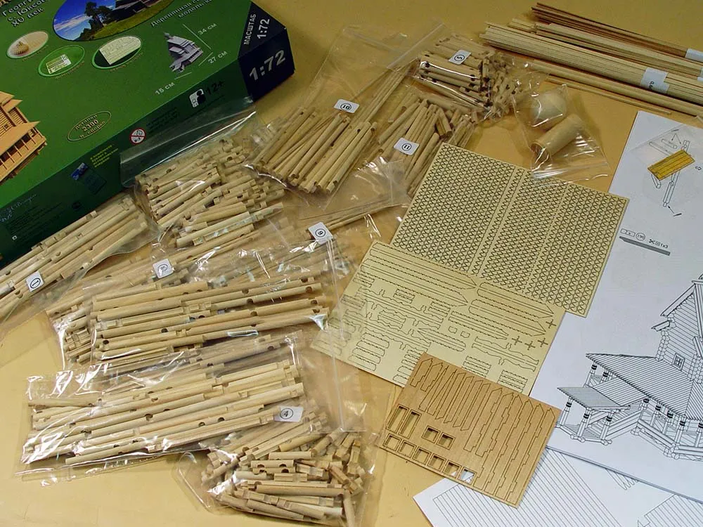 Георгиевская церковь, 2390 деталей + (Расширенный набор для сборки)