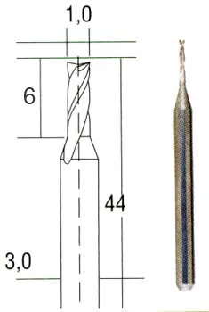 Фреза твердосплавная Proxxon, 1 мм