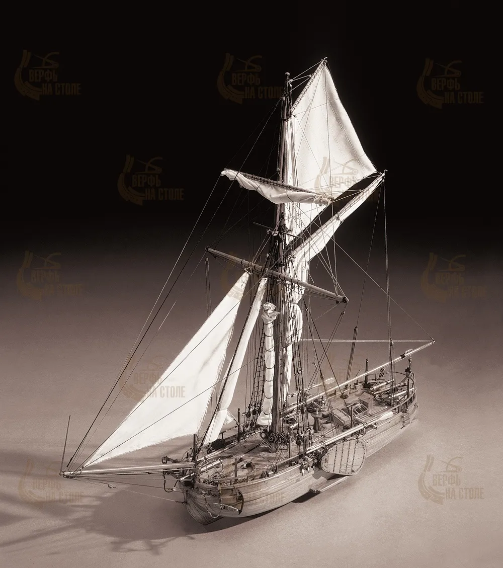 Чертеж канонерской лодки