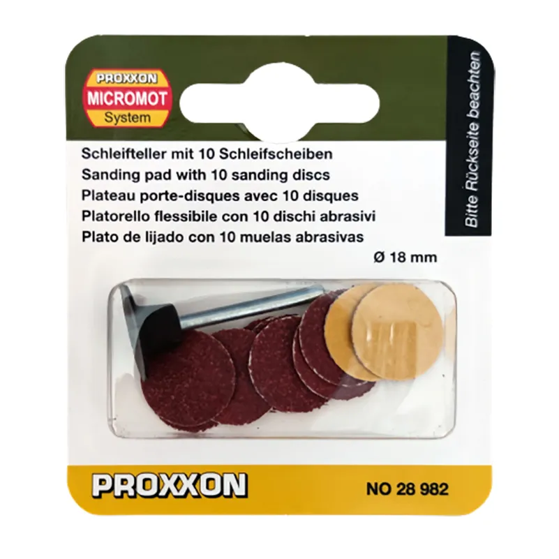 Шлифовальные диски Proxxon 18 мм, 10 шт