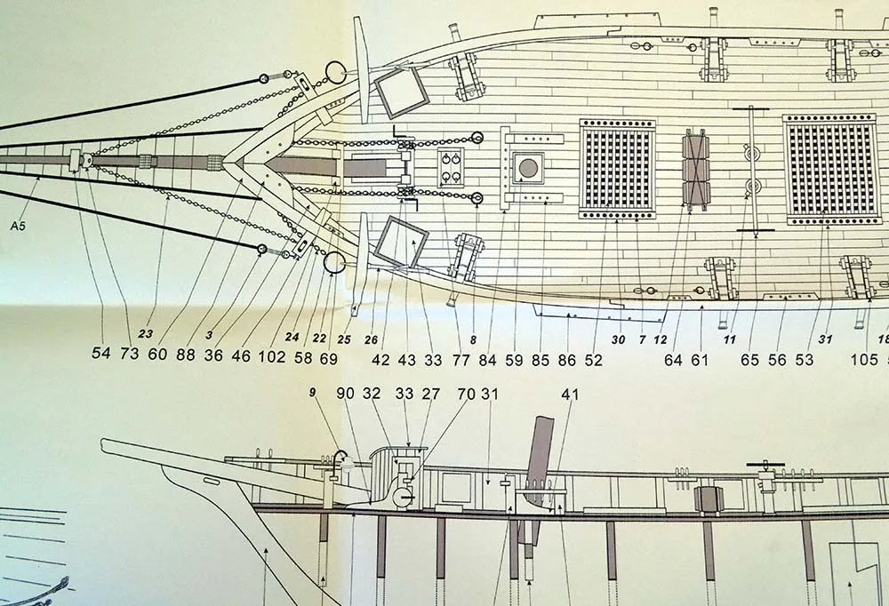модель корабля для сборки Harvey