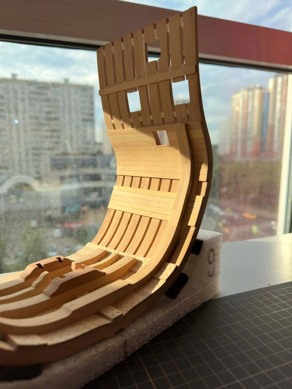 модель корабля для сборки Bonhomme Richard сечение, версия вишня