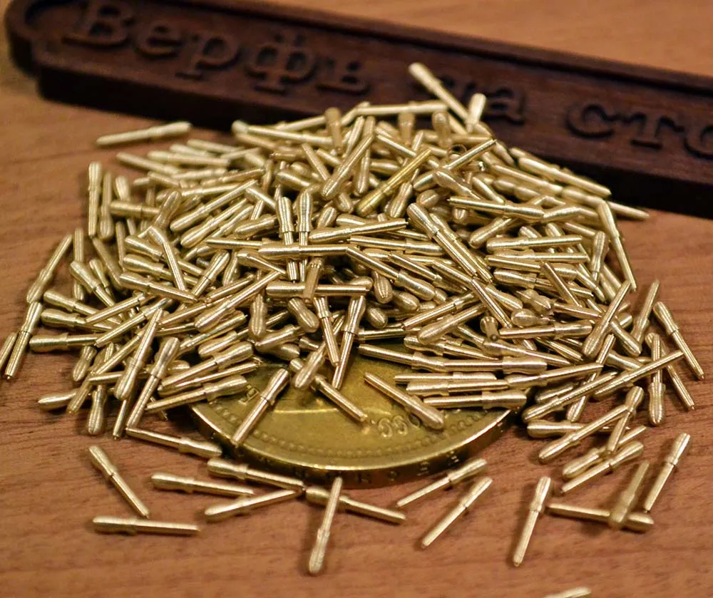 Нагель, 8 мм, латунь, 10 шт