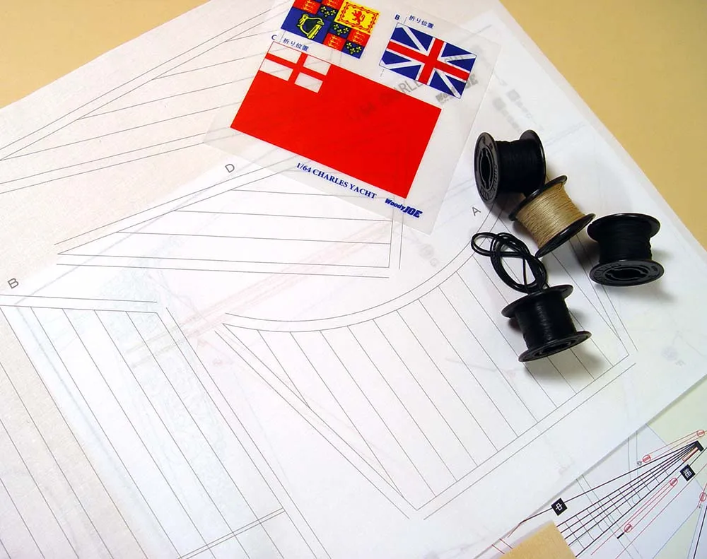 деревянная модель парусника Charles Royal Yacht 1674