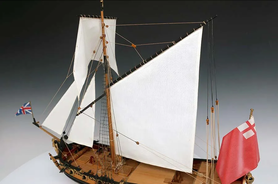 деревянная модель парусника Charles Royal Yacht 1674