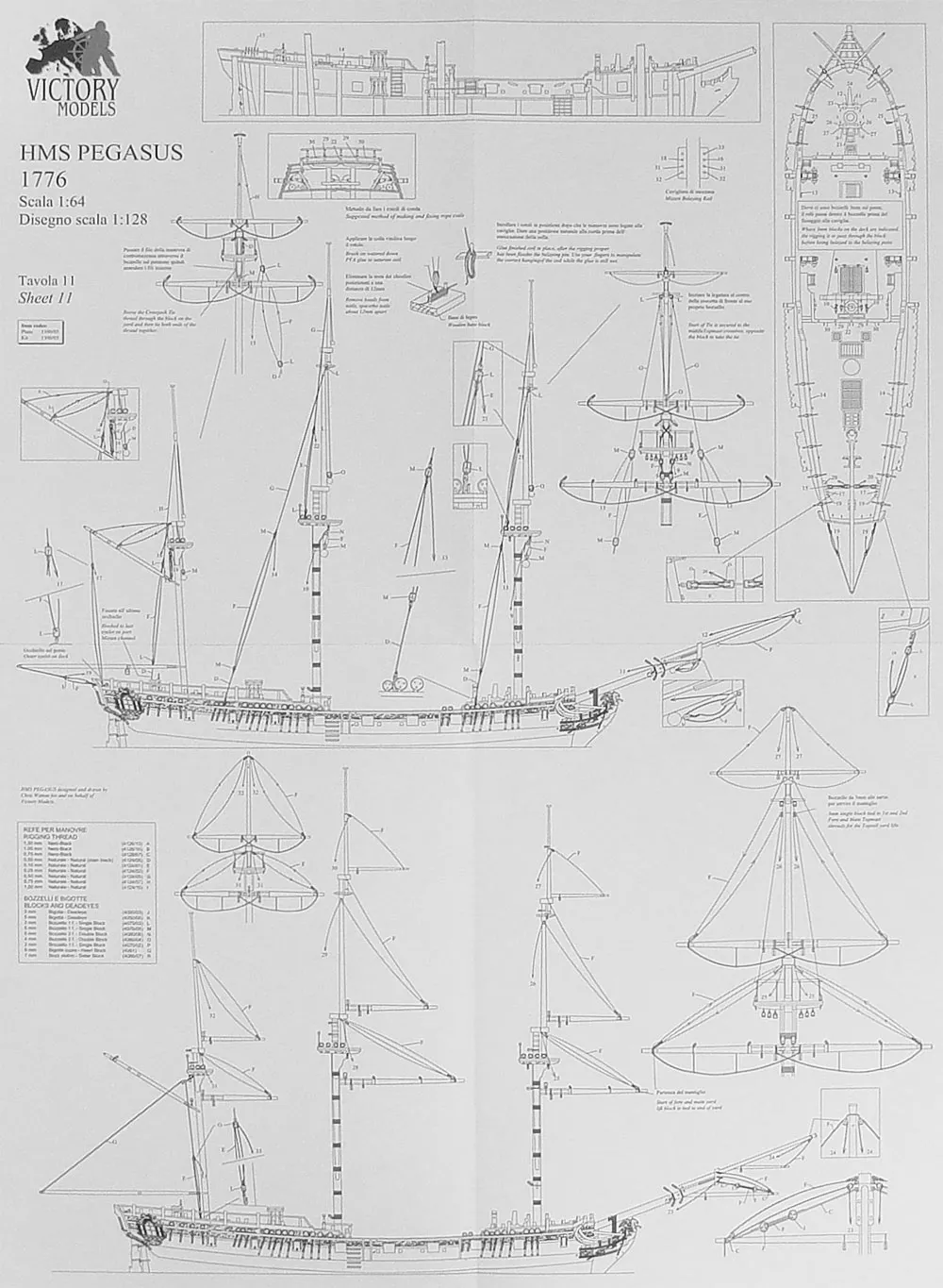 Чертеж корабля HMS PEGASUS