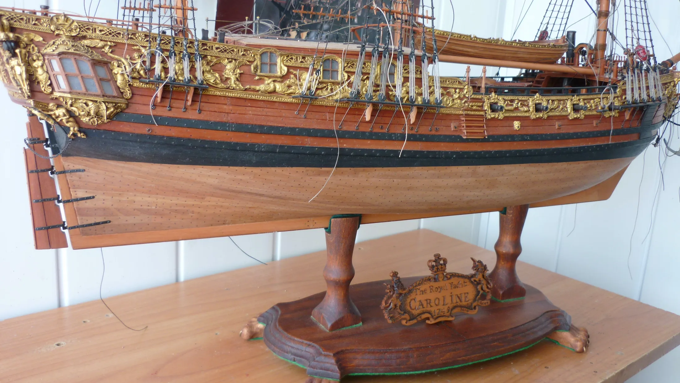 Модель корабля Королевская яхта «Royal Caroline», Англия - Верфь на Столе