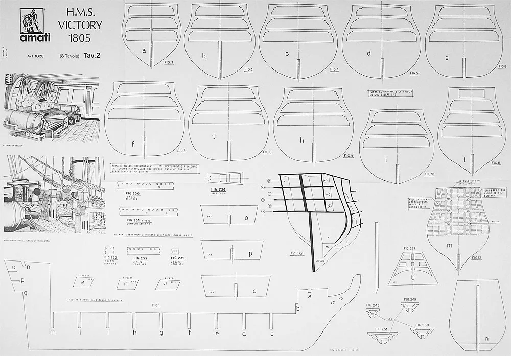 Чертеж корабля HMS VICTORY