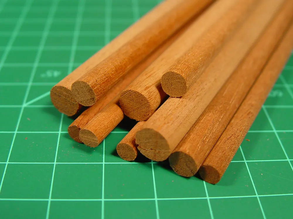 Круглая заготовка диаметром 6 мм, сапелли, 2 шт.