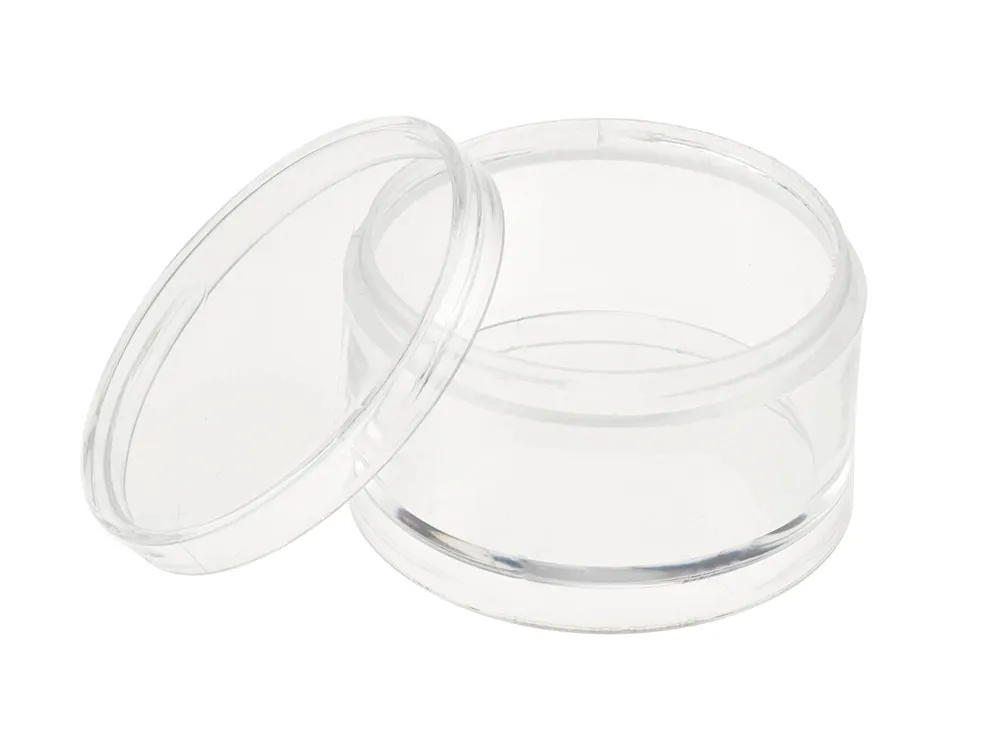 Круглые прозрачные контейнеры, диаметр 70 мм, 4 штуки, стыкуемые