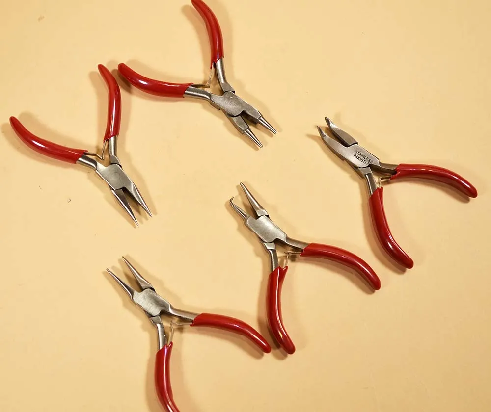 Набор мини-плоскогубцев 75 мм для ювелирных работ, 5 шт