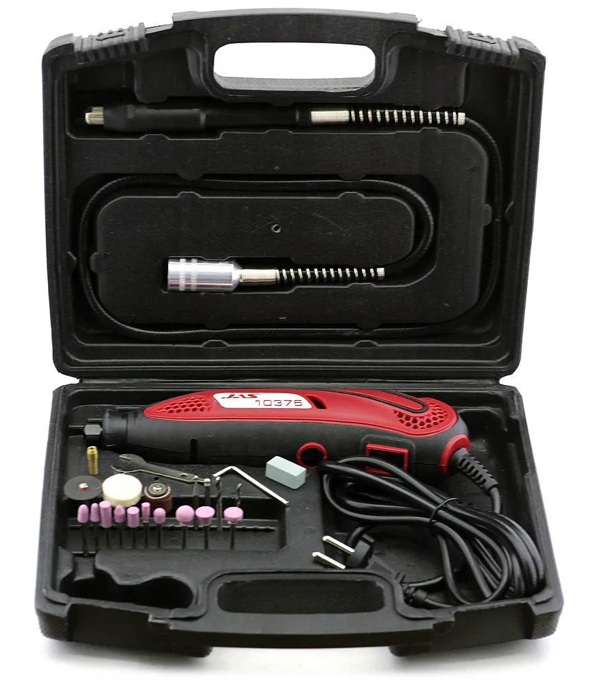 Бормашина 135 Вт, 10000-32000 об/мин., гибкий вал, принадлежности 10375