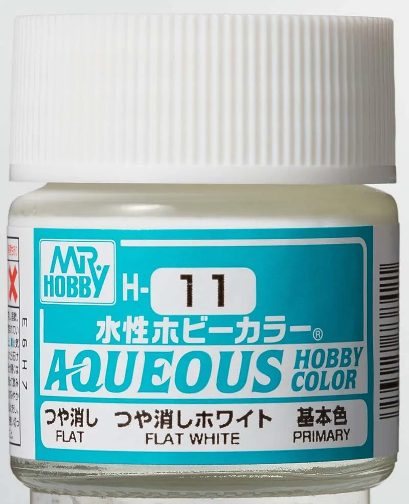 Краска Mr Hobby, акриловая, белая матовая, H 11, 10 мл
