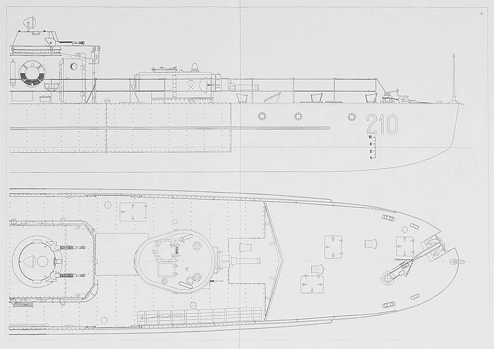 Чертеж бронекатера пр. 1124