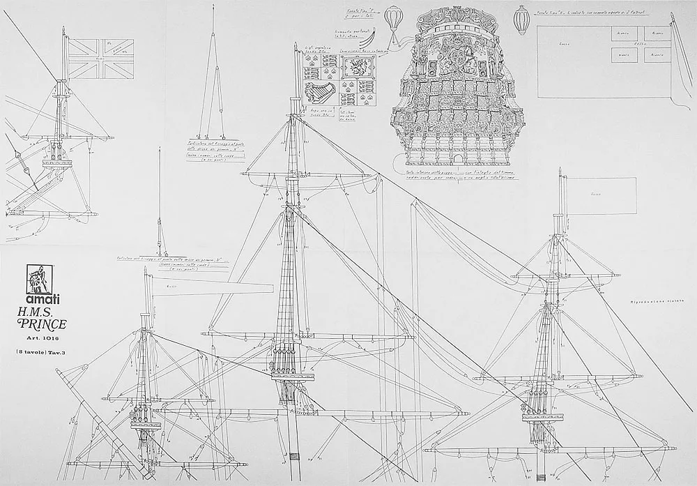 Чертеж корабля HMS Prince