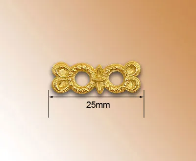 Декоративный элемент, два клюза, 25 мм, металл