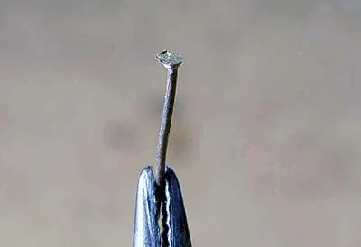 Гвоздь после обработки