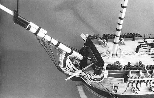 Ватер-штаги бушприта и бакштаги боканцев