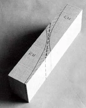 Разметка носовых блоков-вкладышей